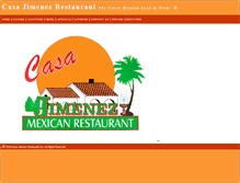 Tablet Screenshot of casajimenezrestaurant.com